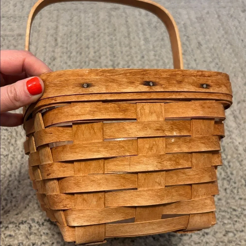🎀Vintage🎀 Longaberger 1995 Woven Brown Basket with Handle